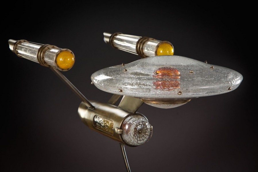 Rik Allen's sculpture of the Starship Enterprise.